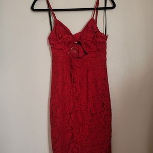 💕(SIZE SMALL) RED LACE SEXY DRESS 💋💕